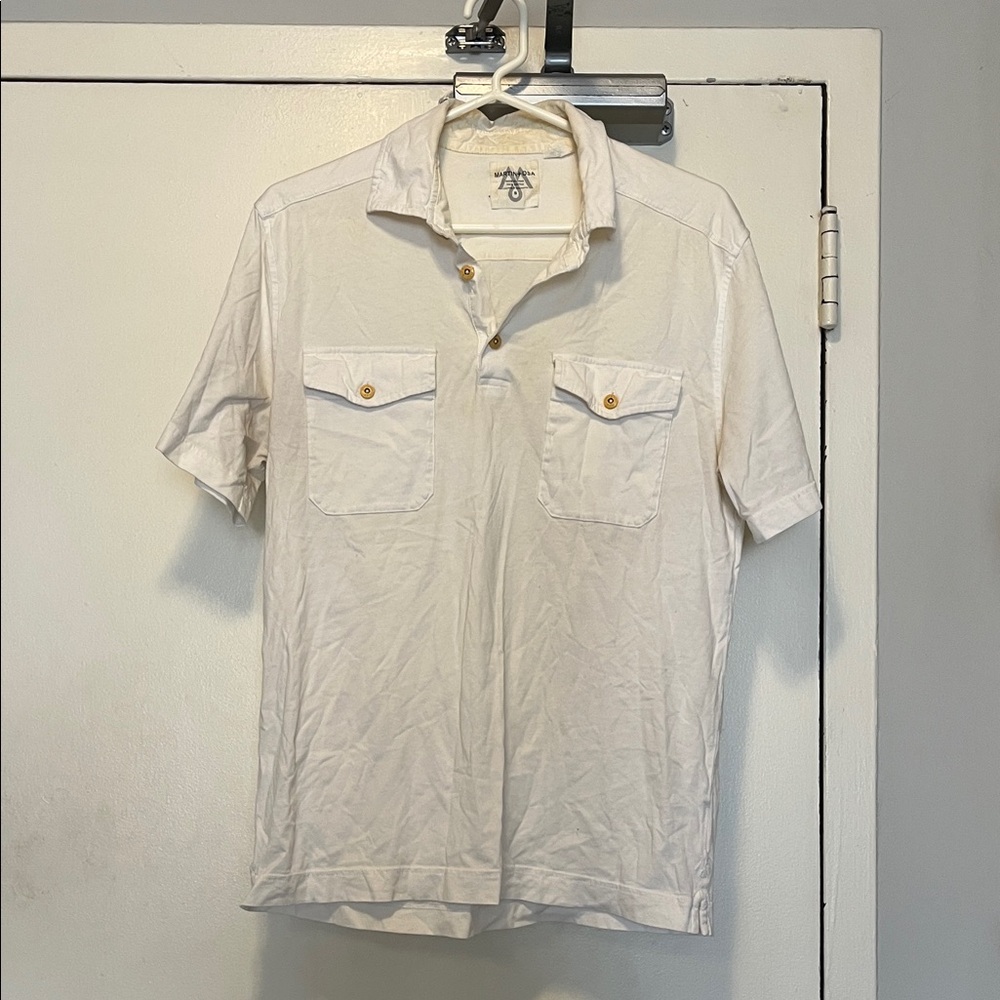 Vintage Martin + Osa Men's White Short Sleeve Shirt